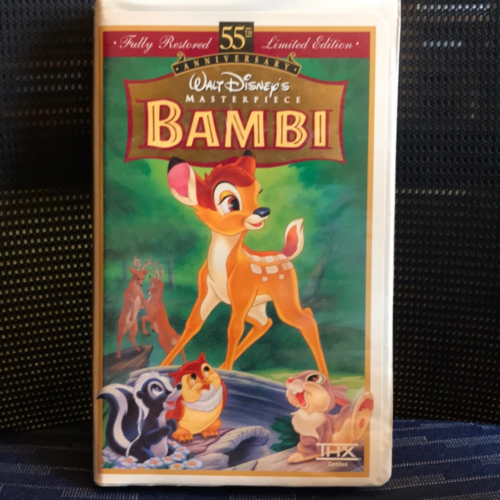 *6 for $25* Disney **Bambi** Cartoon VHS 📼 tape~movie 🎥  55th Limited Ed…